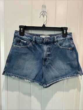 KanCan Medium Blue Distressed Denim Shorts